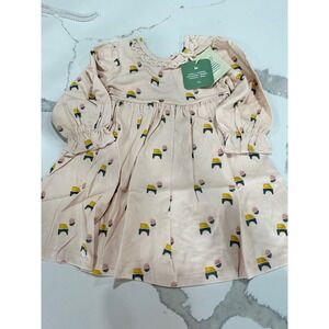 The Sunday Collective Girls Pale Rose Tan Geometric Lace Dress 3Y